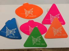 David Bowie backstage Day-Glo sticker 1983 Serious Moonlight tour Genuine!