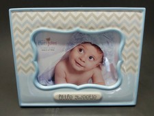"Little Sweetie" Baby Porcelain Keepsake Picture Frame: Blue - 4" x 6" Picture