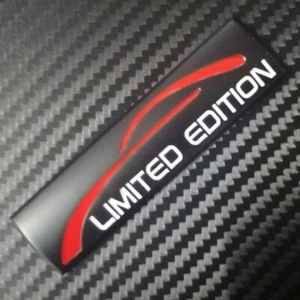 Car Badge LIMITED Edition 9cm Black Metal side Rear Emblem Sticker - Foto 1 di 5