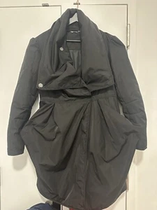 RAVEL Designer Spring Fall Black Trench Coat Soft Insulated Size XL - SUPER CHIC - Picture 1 of 9