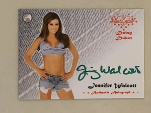 2015 Bench Warmer Daizy Dukez Jennifer Walcott Orange Autograph Card Benchwarmer - Picture 1 of 2