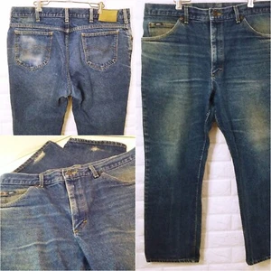 Vintage 70s-80s LEE Denim Jeans Men-40x30 Bootcut 5-Pocket Faded Soft-Worn Flaws - Picture 1 of 12