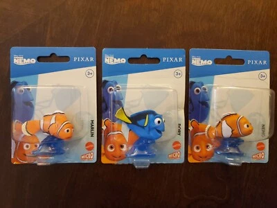 FINDING NEMO Mini Estatuilla Juguete o Decoración de Pasteles - Juego Coleccionable Lote de 3 Foto 1 de 2