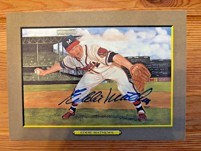 Eddie Matthews Perez Steele Great Moments Auto Autograph SGC Authentication - Image 1 of 2