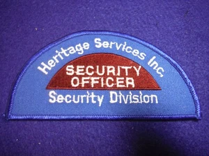 Vintage Gemsco embroidered patch-Heritage Services Inc. Security Division - Picture 1 of 3