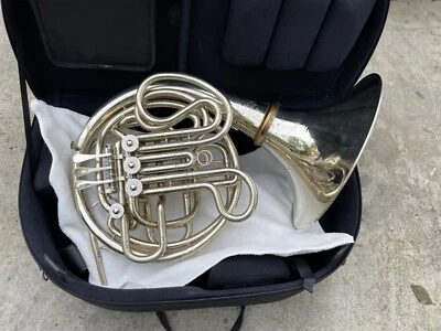 Hans Hoyer Heritage 7802 Bb/F Doble Cuerno Francés Campana Desmontable Níquel Plata Foto 1 de 4