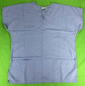 L-XL Light Blue Simply Basic Scrub Top Measurement in Pictures - Picture 1 of 8