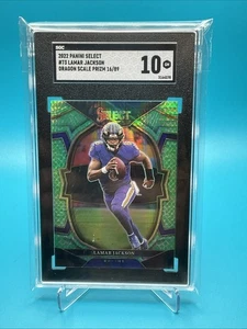 2022 Select Lamar Jackson Dragon Scale Prizm Concourse 16/89 - Picture 1 of 2