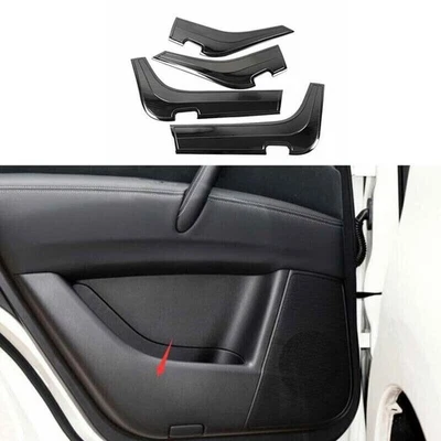 For Nissan Armada 2017-2024 Black steel Inner Door Anti-Kick Panel Guard Cover Foto 1 de 4