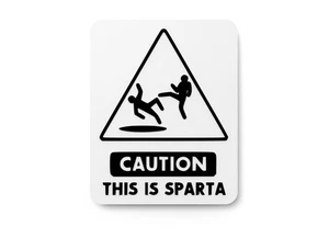 Precaución This Is Sparta | Cartel divertido para el hogar u oficina - Imagen 1 de 4