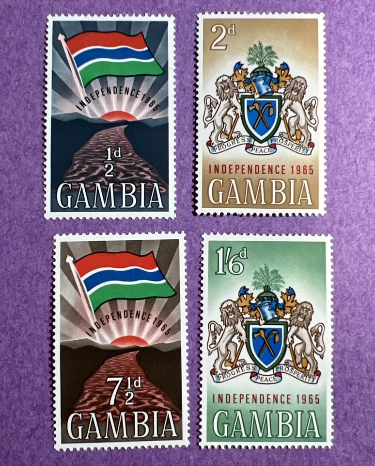 Gambia 1965 - MNH Scott 206-209. Edición Independencia. Foto 1 de 1