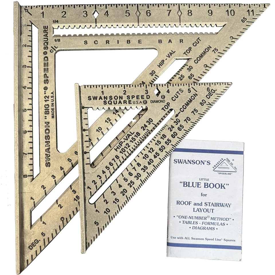 SWANSON Tool Co. Inc SW1201K Value Pack 7 Inch Speed Square and Big 12 Speed Sq