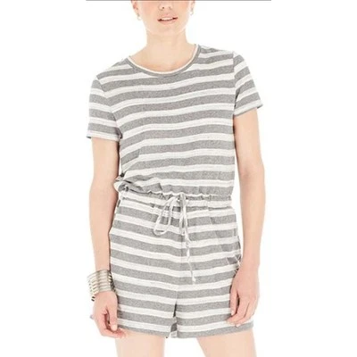 Mameluco Manga Corta Laila Jayde - Gris Oscuro y Crema Rayas Nuevo con Etiquetas Talla XS Foto 1 de 4