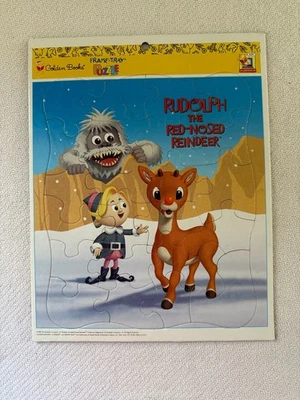 Rudolph the Red Nosed Reindeer Frame Tray Puzzle Golden Books 1999 Abominable - Image 1 of 4