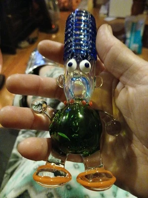 Marge Simpson Glass Blown Pipe - Image 1 of 2