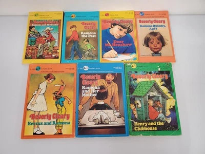 Лот из 7 винтажных Ramona серии Beverly Cleary Dell годовалый мать отец Генри  - Изображение 1 из 4