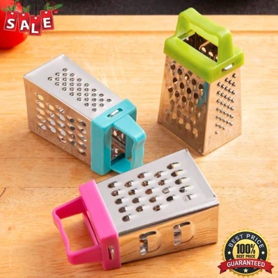 Stainless Steel Hand Held Cheese Grater with Handle Ginger Lemon Zester Slicer