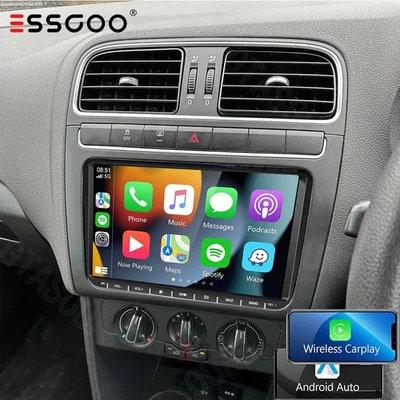 For VW GOLF MK5 MK6 9" Apple Carplay Car Stereo Radio Android 12 Player WIFI GPS - Image 1 of 4