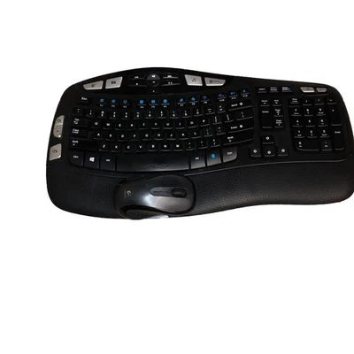 Logitech K350 Inalámbrico WAVE Ergonómico Cómodo Teclado con Ratón - Sin Dongle USB Foto 1 de 4