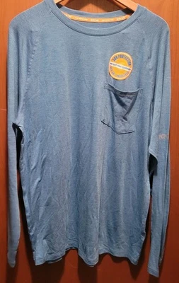 Camiseta Pacific Trail Manga Larga Para Hombre L Azul Senderismo Protección Solar Bolsillo Foto 1 de 4