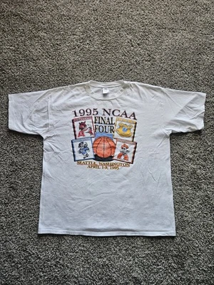 Camiseta de baloncesto universitaria vintage 1995 NCAA Final Four 2XL Oklahoma UNC UCLA UA Foto 1 de 4