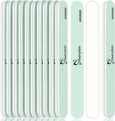 Kit de tampón y brillo de uñas Maryton - 10 piezas ['verde', 'blanco']  Foto 1 de 4