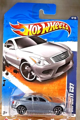 Hot Wheels #114 Nightburnerz 2011 4/10 Infinity G37 plateado con radios cromados 5Y Foto 1 de 4