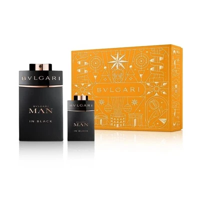 Juego de 2 eau de parfum Bvlgari Man In Black 3,4 oz | spray de viaje de 0,5 oz para hombres Foto 1 de 4