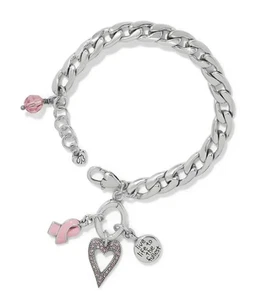 Brighton Power of Pink 2025 Silber Rosa Kristall Brustkrebs Bettelarmband Neu - Bild 1 von 3