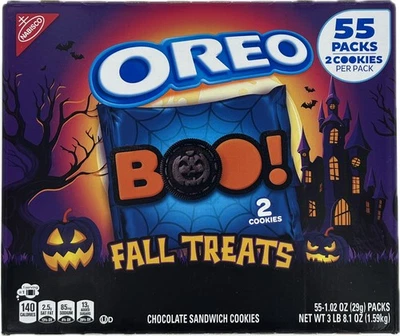 OREO Boo! Galletas sándwich de chocolate Fall Treats, 1,02 onzas (paquete de 55) Foto 1 de 3