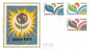 Envelope FDC Silk FRANCE UNESCO 1976 - Picture 1 of 2