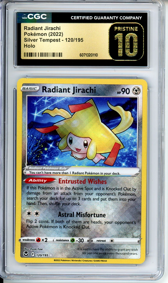 RADIANT JIRACHI Silver Tempest Holo #120 CGC Pristine 10 Pokemon - Image 1 of 2