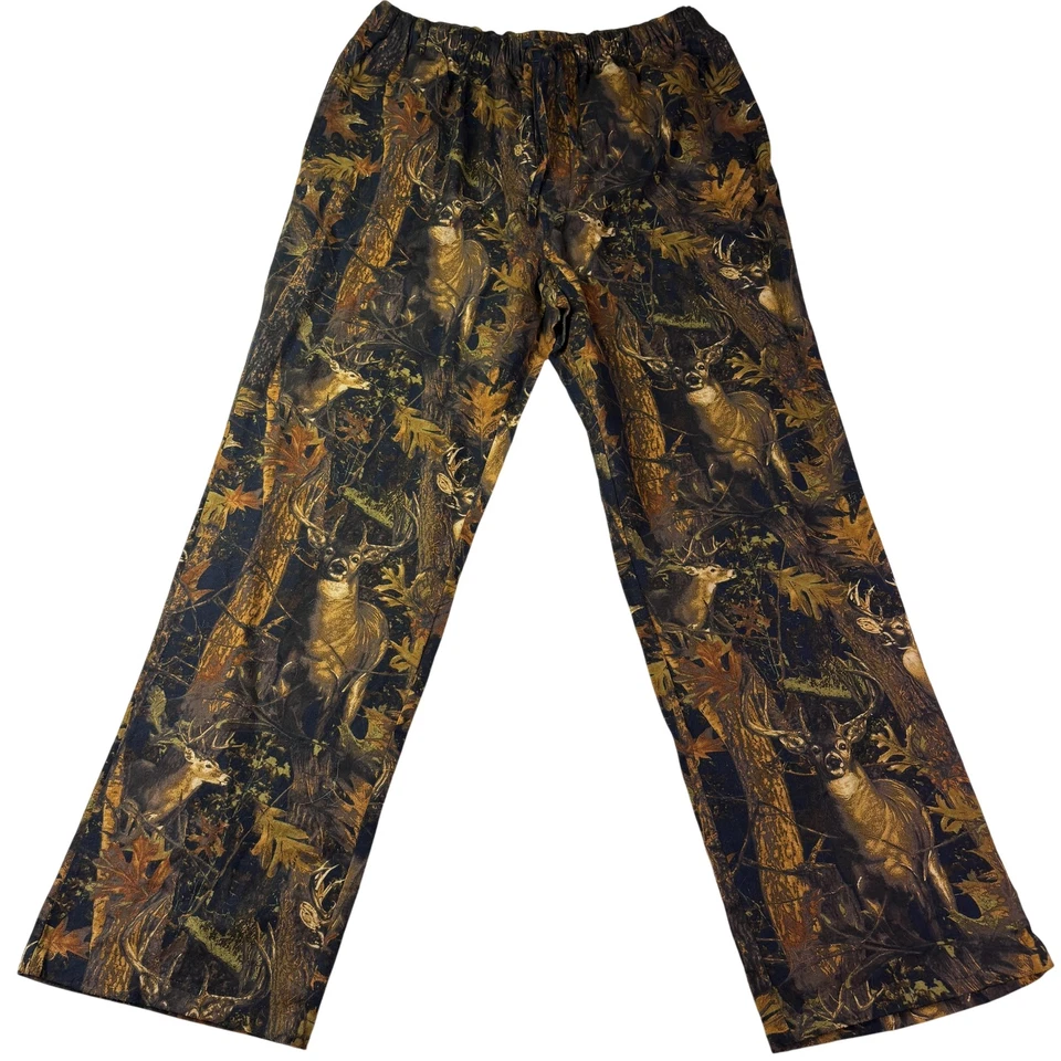 Pantalones para dormir North River Lounge para hombre grandes camuflados ciervos caza 100 % algodón al aire libre Foto 1 de 4