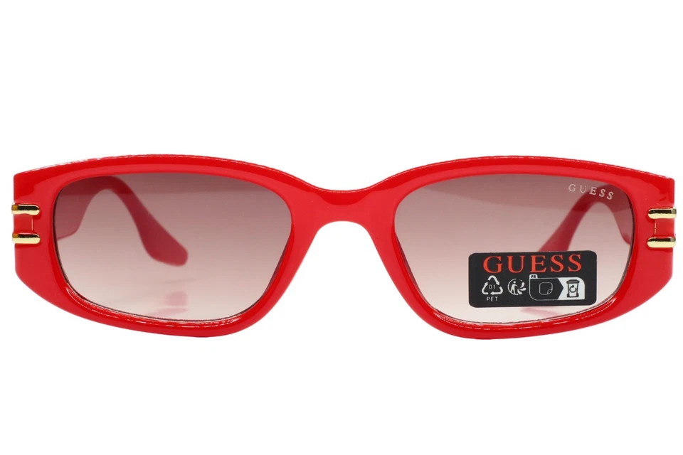 Gafas de sol de lujo de diseñador Guess GO00071 66F rojo dorado acetato degradado 53-21-150 Foto 1 de 4