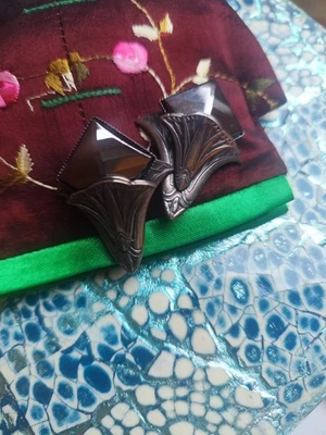 Langani Ohrringe Clips Silberfarben Rarität Vintage - Bild 1 von 3