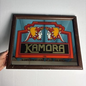 Vintage Kamora Coffee Liqueur Sign Glassiques Pictoral Mirror Product of Mexico - Picture 1 of 10