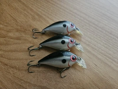 (3) Vintage Pre-Rapala Storm Short Wart Crankbaits, FV51 Tennessee Shad  - Image 1 of 4