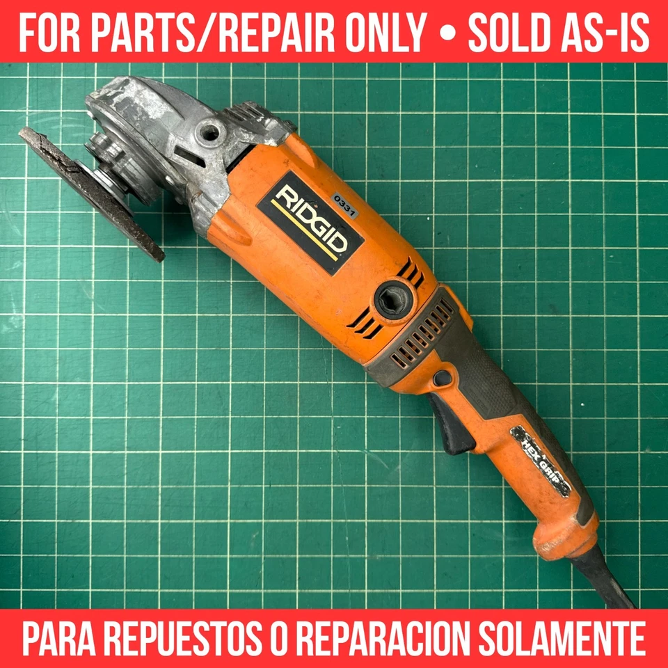 RIDGID R1020 15A con cable 7 pulgadas Amoladora angular con mango giratorio *SOLO PARA PIEZAS/REPARACIÓN* Foto 1 de 4