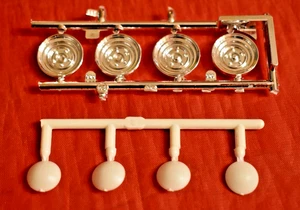 AMT 1963 Ford Galaxie Chrome Revese Wheels and Baby Moons 1/25 - Picture 1 of 3