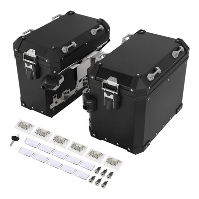 Alforjas negras 48L maleta lateral bolsa de equipaje apta para BMW R1200GS R1250GS Foto 1 de 4