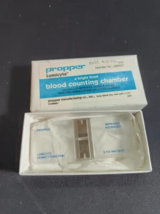 Propper Lumicyte Hemacytometer Blood Counting Chamber 0.100 Deep 090001 - Picture 1 of 3