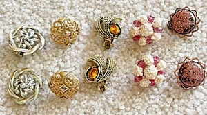 Vintage Ohrringe Mode Silber Samen Druzy Avon Retro Perlen 70 80er 90er 5 Stück Posten - Bild 1 von 11