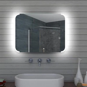 LED Badezimmerspiegel Badspiegel Wandspiegel Licht spiegel mit schalter 80 x 60 - Bild 1 von 3