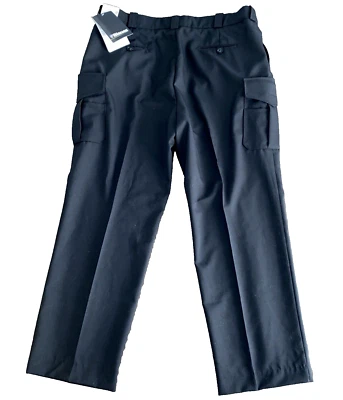NEW Mens Blauer Wool Blend Trousers Pants 46REG BLACK Side Pocket 8565T - Image 1 of 4