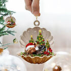 1Pc Christmas Cute Puppy Dog Shell Hanging Pendants Xmas Tree Drop Ornament