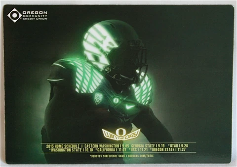 2015 University of Oregon Ducks Football Schedule Magnet Autzen Stadium HomeGame Cover