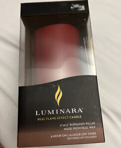 Luminara Real Flame-Effect Candle Slim Pillar 3”x6.5" ~ Cinnamon Bark Scented