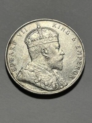 1908 Straits Settlements Silver Dollar VF+ #20934 - Image 1 of 4