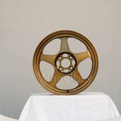 4 RUEDAS ROTA SLIPSTREAM 15X7 4X100 40 HB: 67.1 COMPLETO ROYAL SPORT BRONCE. Foto 1 de 3