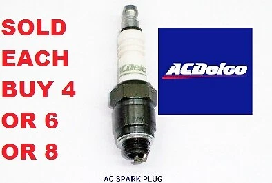 AC SPARK PLUGS CADILLAC 1939-1948 CHEVROLET 1942-1948 PACKARD 48-49 VOLVO 8 PCS - Image 1 of 1